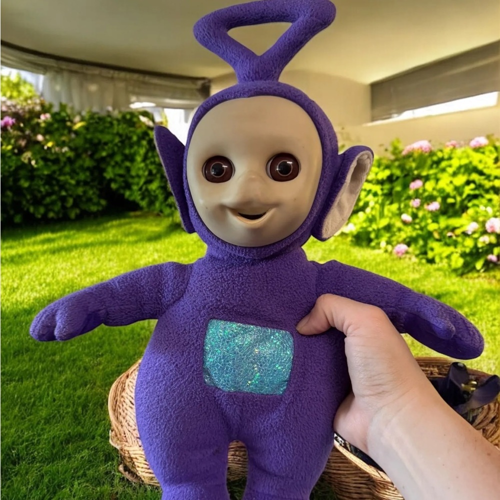 Vintage 90s teletubbies tinky winky large plush doll GUC rare nostalgia